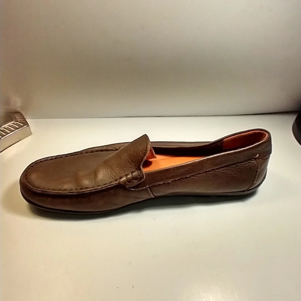 Tommy Bahama Nassau Venetian Brown Leather Loafers Shoes Men's sz 11.5D.